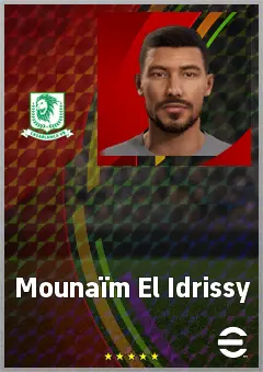 Mounaïm El Idrissy eFootball 2026 player card, 68 OVR CF