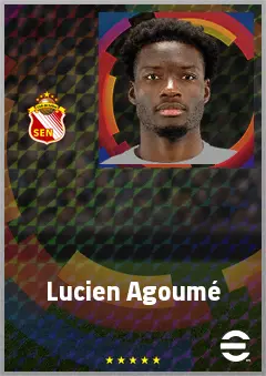 Lucien Agoumé eFootball 2026 player card, 73 OVR DMF