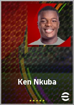 Ken Nkuba eFootball 2026 player card, 70 OVR RMF
