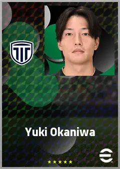 Okaniwa Yuki eFootball 2026 player card, 62 OVR DMF