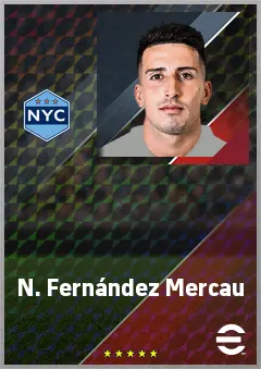N. Fernández Mercau eFootball 2026 player card, 72 OVR AMF