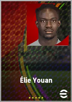 Élie Youan eFootball 2026 player card, 71 OVR LWF