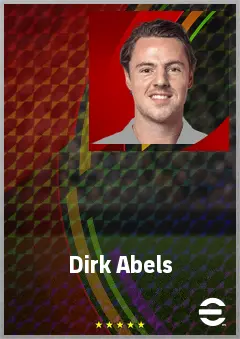 Dirk Abels eFootball 2026 player card, 71 OVR RB
