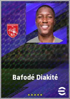 Bafodé Diakité eFootball 2026 player card, 76 OVR CB