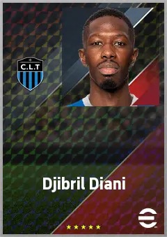 Djibril Diani eFootball 2026 player card, 70 OVR DMF
