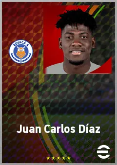 Juan Carlos Díaz eFootball 2026 player card, 68 OVR DMF