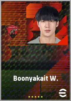 Boonyakait W. eFootball 2026 player card, 66 OVR GK