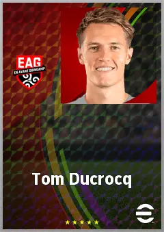 Tom Ducrocq eFootball 2026 player card, 69 OVR DMF