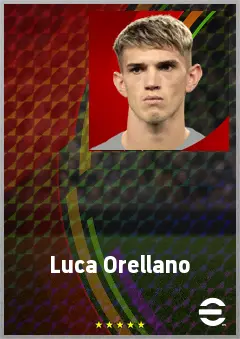Luca Orellano eFootball 2026 player card, 74 OVR LWF