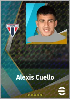 Alexis Cuello eFootball 2026 player card, 76 OVR CF