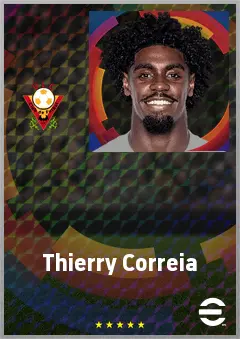 Thierry Correia eFootball 2026 player card, 75 OVR RB