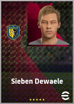 Sieben Dewaele eFootball 2026 player card, 68 OVR DMF