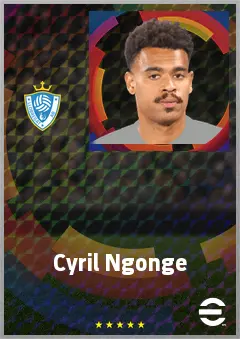 Cyril Ngonge eFootball 2026 player card, 74 OVR RWF