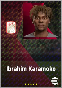 Ibrahim Karamoko eFootball 2026 player card, 67 OVR DMF