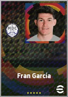 Fran García eFootball 2026 player card, 75 OVR LB