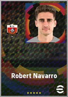 Robert Navarro eFootball 2026 player card, 73 OVR AMF