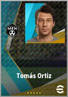 Tomás Ortiz eFootball 2026 player card, 68 OVR CMF