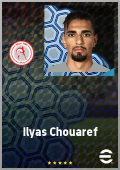 Ilyas Chouaref eFootball 2026 player card, 72 OVR AMF