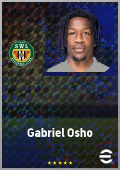 Gabriel Osho eFootball 2026 player card, 70 OVR CB
