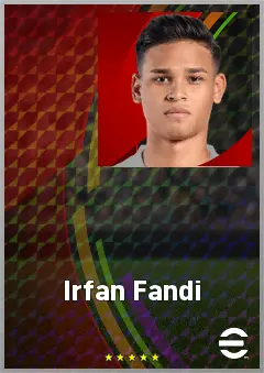 Irfan Fandi eFootball 2026 player card, 68 OVR CB