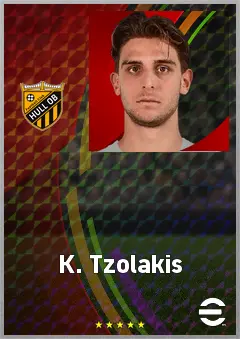 K. Tzolakis eFootball 2026 player card, 71 OVR GK