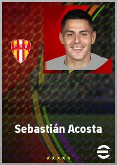 Sebastián Acosta eFootball 2026 player card, 68 OVR LMF
