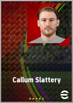 Callum Slattery eFootball 2026 player card, 70 OVR CMF