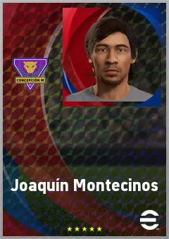 Joaquín Montecinos eFootball 2026 player card, 72 OVR RWF