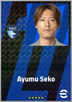 Seko Ayumu eFootball 2026 player card, 72 OVR CB