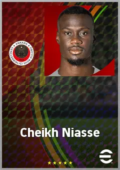 Cheikh Niasse eFootball 2026 player card, 72 OVR DMF