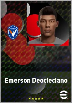Emerson Deocleciano eFootball 2026 player card, 68 OVR LWF