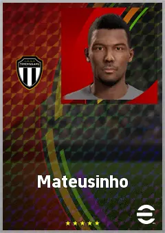 Mateusinho eFootball 2026 player card, 68 OVR RWF