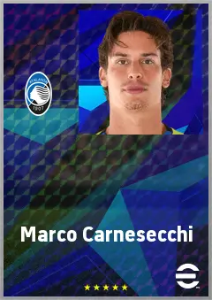 Marco Carnesecchi eFootball 2026 player card, 78 OVR GK