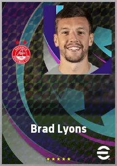 Brad Lyons eFootball 2026 player card, 69 OVR CMF