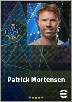 Patrick Mortensen eFootball 2026 player card, 71 OVR CF