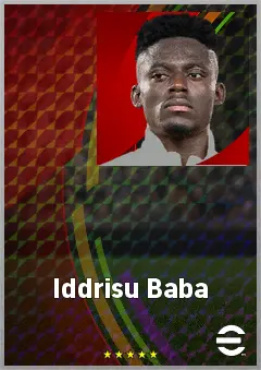 Iddrisu Baba eFootball 2026 player card, 71 OVR DMF