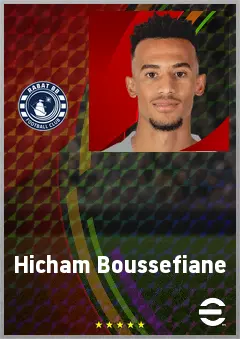 Hicham Boussefiane eFootball 2026 player card, 67 OVR RWF