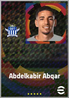 Abdelkabir Abqar eFootball 2026 player card, 72 OVR CB