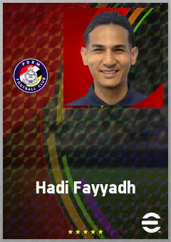 Hadi Fayyadh eFootball 2026 player card, 62 OVR CF