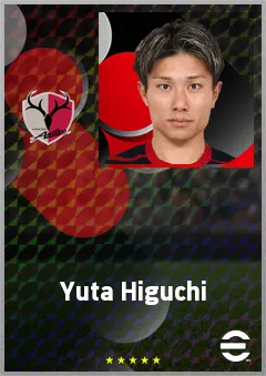 Higuchi Yuta eFootball 2026 player card, 70 OVR CMF