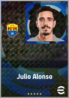 Julio Alonso eFootball 2026 player card, 68 OVR LB