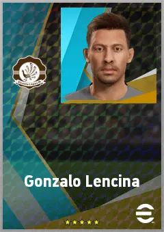 Gonzalo Lencina eFootball 2026 player card, 70 OVR CF