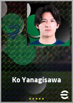 Yanagisawa Ko eFootball 2026 player card, 66 OVR RMF
