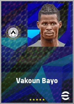 Vakoun Bayo eFootball 2026 player card, 71 OVR CF