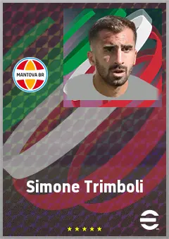 Simone Trimboli eFootball 2026 player card, 71 OVR CMF