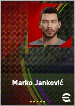Marko Janković eFootball 2026 player card, 71 OVR CMF