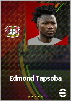 Edmond Tapsoba eFootball 2026 player card, 80 OVR CB
