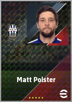 Matt Polster eFootball 2026 player card, 71 OVR DMF
