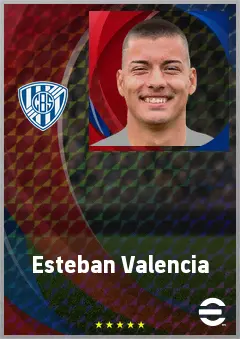 Esteban Valencia eFootball 2026 player card, 69 OVR DMF