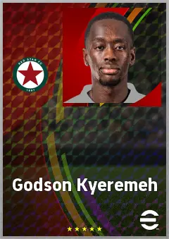 Godson Kyeremeh eFootball 2026 player card, 68 OVR RMF